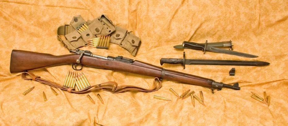 Image of the M1903 with various accoutrements