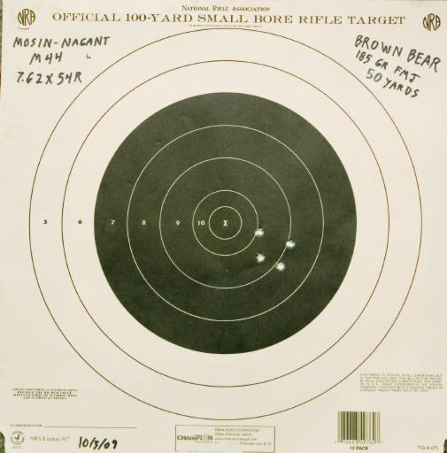 A target from 50 yards.