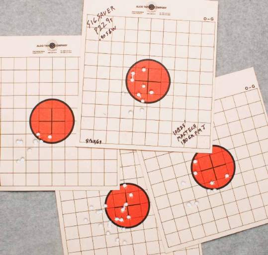 Sample targets from the Sig 229